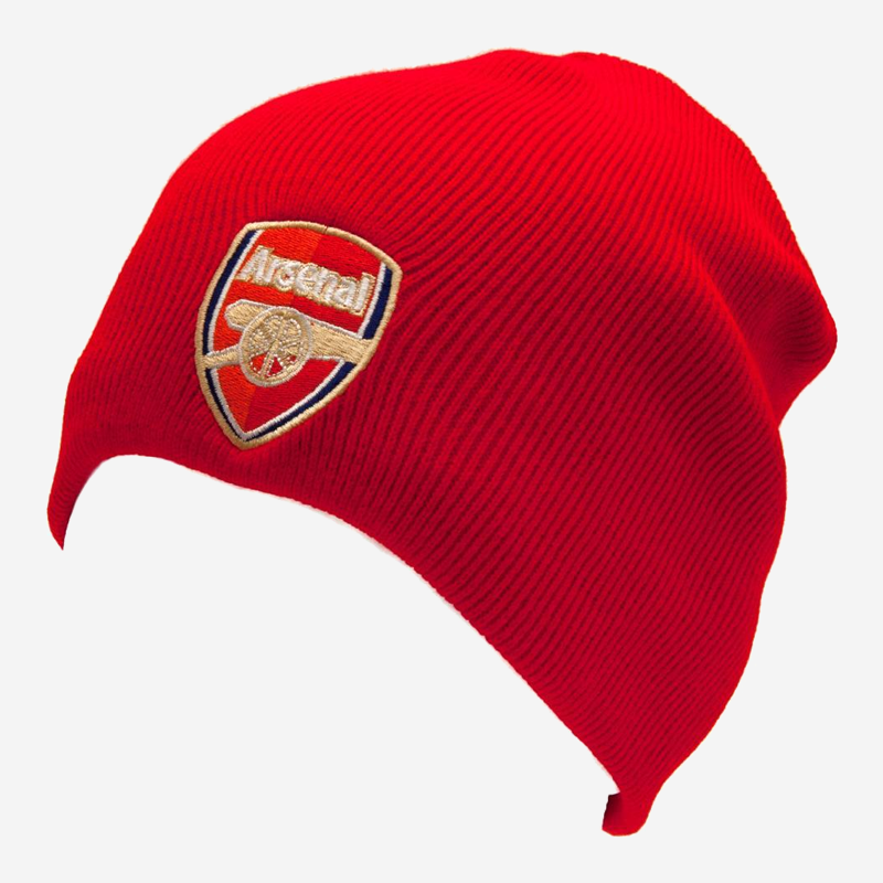 Arsenal FC Beanie Knit Red with Embroidered Crest