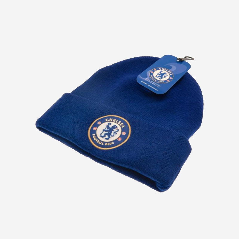 Chelsea FC Beanie Knit Royal Blue with Embroidered Crest 2