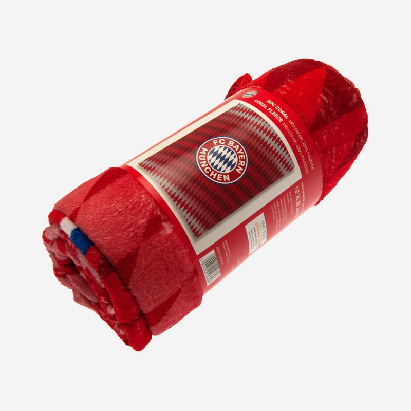 FC Bayern Munich Red Diamond Crest Fleece Blanket 2