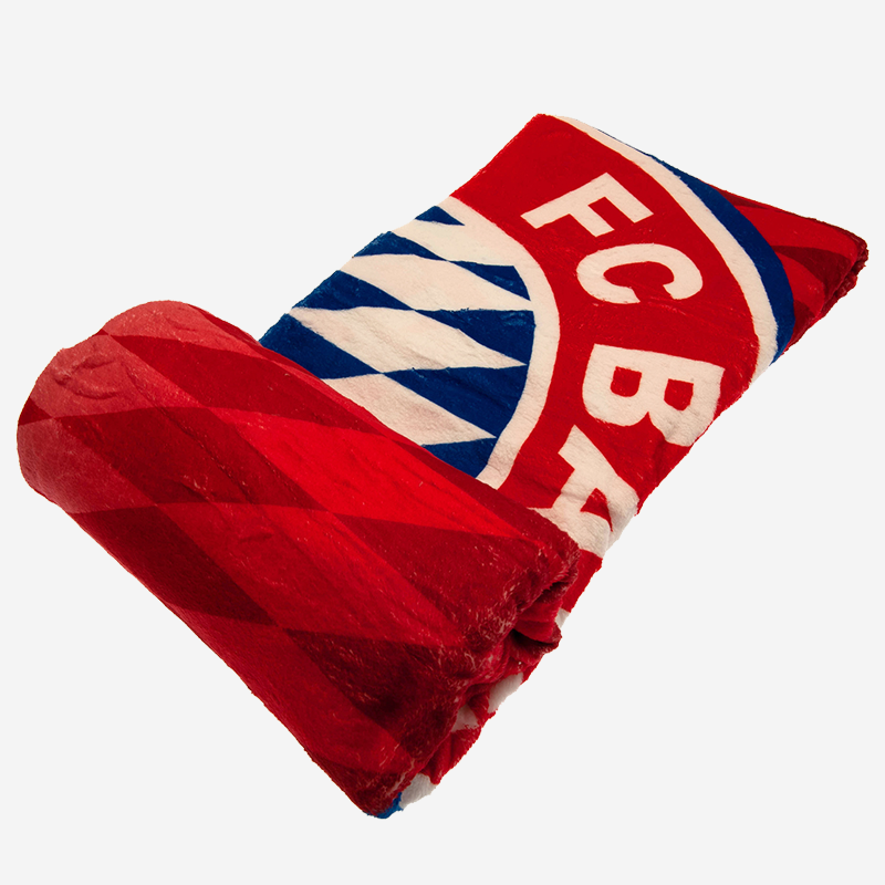 FC Bayern Munich Red Diamond Crest Fleece Blanket
