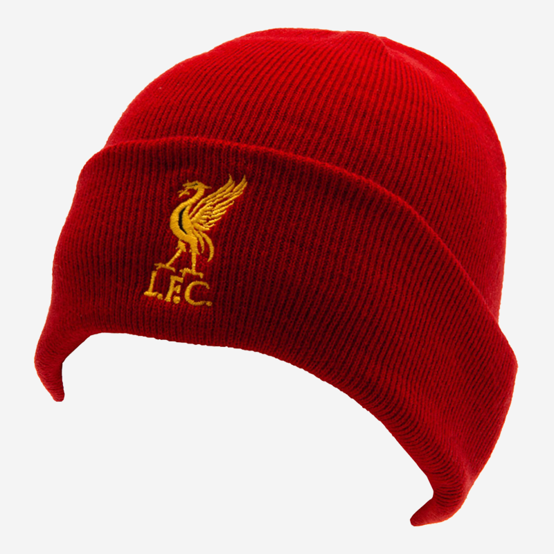 Liverpool FC Beanie Knit Razor Red with Embroidered Crest
