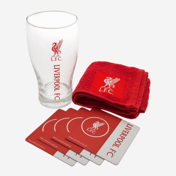 Liverpool-FC-Mini-Bar-Set-Glass-Towel-and-Mats Liverpool FC Mini Bar Set Glass Towel and Mats