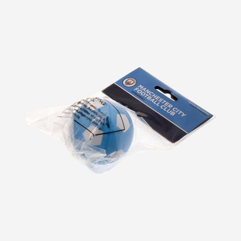 Manchester City FC Stress Ball Sky Blue White 6cm with Club Crest 2