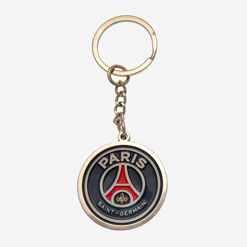 Paris Saint Germain FC Crest Keyring Metal