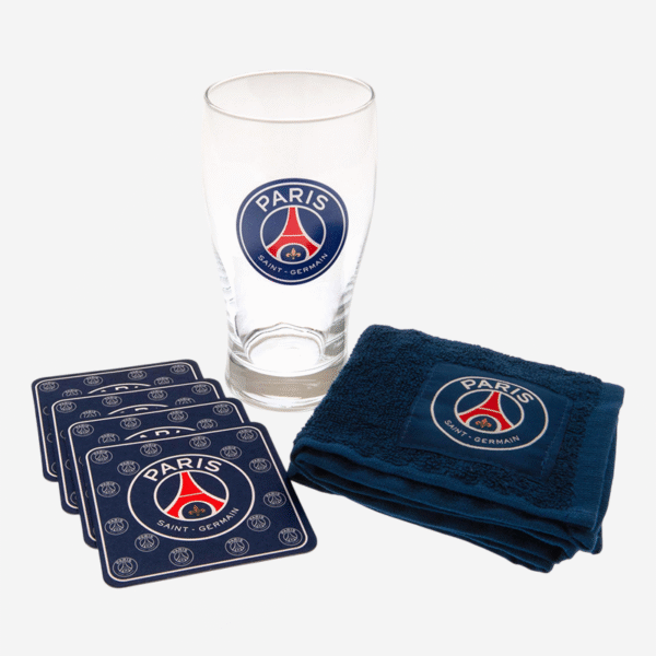 Paris-Saint-Germain-FC-Mini-Bar-Set-Glass-Towel-and-Mats Paris Saint Germain FC Mini Bar Set Glass Towel and Mats