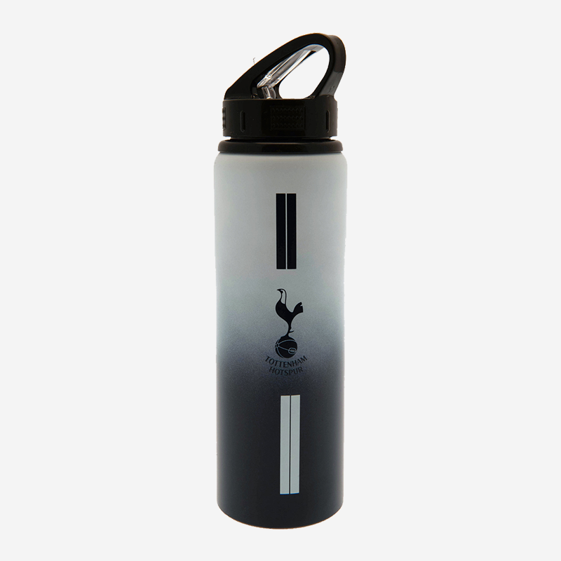 Tottenham Hotspur FC Bottle Aluminium XL 750ml Black White Fade with Crest