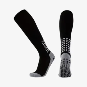 Knee High Anti Slip Football Grip Socks Black